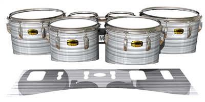 Yamaha 8300 Field Corps Tenor Drum Slips - White Horizon Stripes (Neutral)