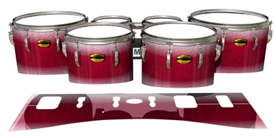 Yamaha 8300 Field Corps Tenor Drum Slips - Wicked White Ruby (Red) (Pink)
