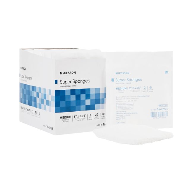 SPONGE, SUPR 6"X6 3/4" MED STRLF (2/PK 20P