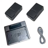 Combo Battery Charger + 2 Batteries for JVC
