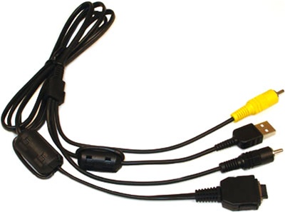 USB AV Cable for Sony VMC-MD1 Cyber-shot DSC-W55 DSC-W120 DSC-H10 H50