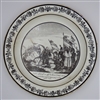 Choisy-Le-Roi Creamware Plate circa 1860 General Joubert