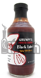 Grumpy's Black Label Spicy BBQ Sauce
