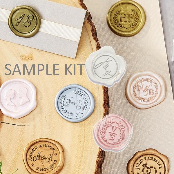 Sample Kit for ordering specific Hand-Pressed  Self Adhesive Wax Seals