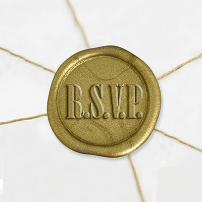 Self Adhesive Symbol Wax Seal Stickers  1 1/4" - RSVP
