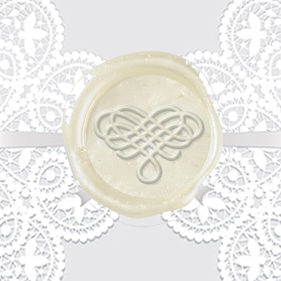 Filigree Heart Adhesive Wax Seals - Wedding Symbol