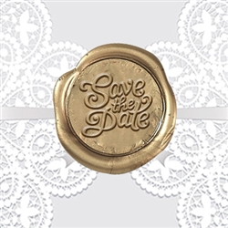 Save the Date Adhesive Wax Seals - 1 1/4" Wedding Symbol