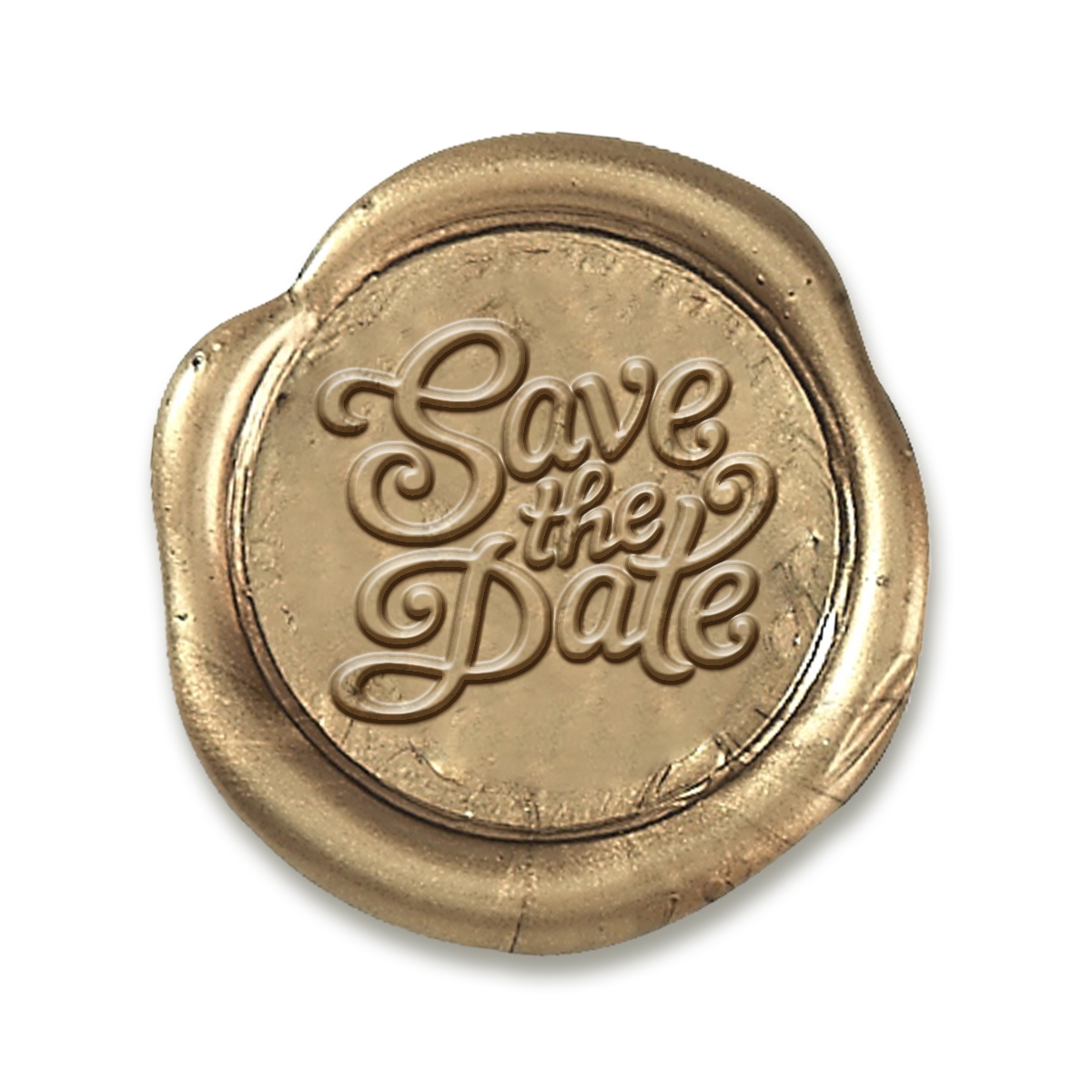 Custom Adhesive Wax Seal Stickers Hand Pressed - 1 1/4 Symbol Save the  Date-1 1/4