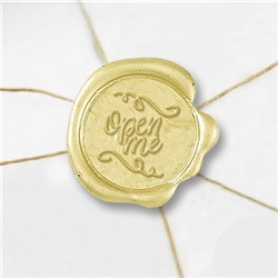 Self Adhesive Symbol Wax Seal Stickers  1 1/4" - Open Me