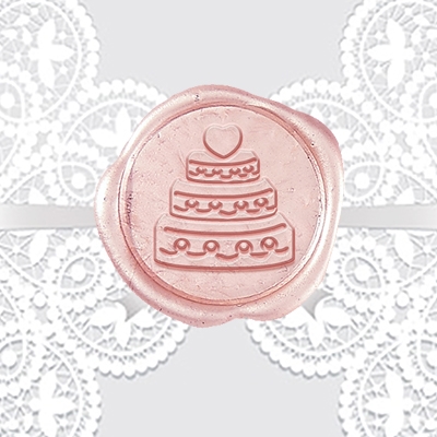 Cake Adhesive Wax Seals - Wedding Symbol