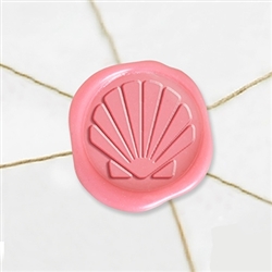 Self Adhesive Symbol Wax Seal Stickers  1 1/4" - Shell