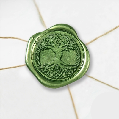 Self Adhesive Symbol Wax Seal Stickers  1 1/4" - Celtic Tree