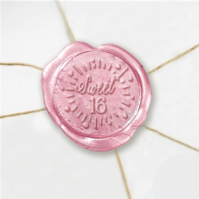 Self Adhesive Symbol Wax Seal Stickers  1 1/4" - Sweet 16