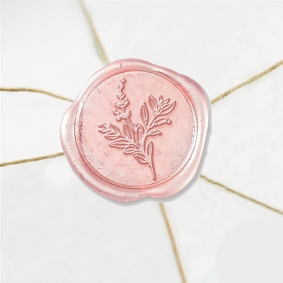 Self Adhesive Symbol Wax Seal Stickers  1 1/4" - Sage