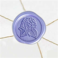 Self Adhesive Symbol Wax Seal Stickers  1 1/4" - Hydrangea