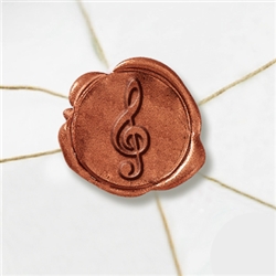 Self Adhesive Symbol Wax Seal Stickers  1 1/4" - Musical Note