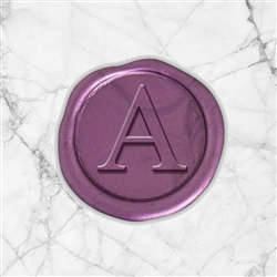 Times Roman Adhesive Wax Seals - 1" Single Initial