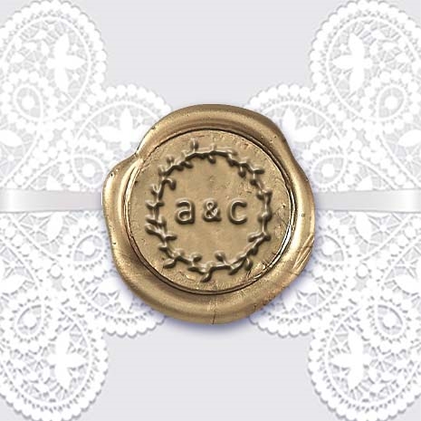 Modern Wreath Adhesive Wax Seals - 1 1/4"