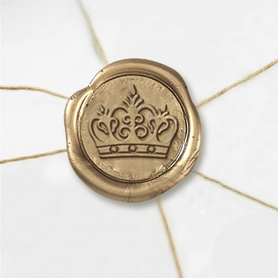 Self Adhesive Symbol Wax Seal Stickers  1 1/4" - King's Crown