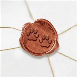 Self Adhesive Symbol Wax Seal Stickers  1 1/4" - Dog Paw