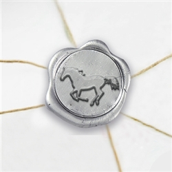 Self Adhesive Symbol Wax Seal Stickers  1 1/4" - Wild Horse