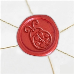 Self Adhesive Symbol Wax Seal Stickers  1 1/4" - Ladybug