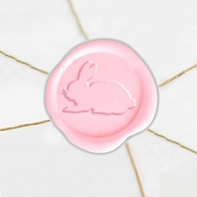 Self Adhesive Symbol Wax Seal Stickers  1 1/4" - Rabbit