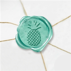 Self Adhesive Symbol Wax Seal Stickers  1 1/4" - Pineapple