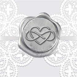 Infinity Heart Adhesive Wax Seals - Wedding Symbol