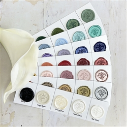 Swatch Fan Deck -Hand-Pressed Self Adhesive Wax Seal Stickers