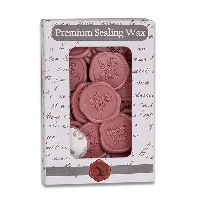 Botanical Adhesive Wax Seal Stickers 25pk - Pre-Made from Real Sealing Wax (Gold)