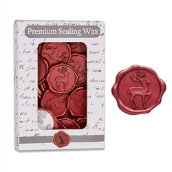 Christmas Adhesive Wax Seals 25Pk Quick-Ship Stickers - 1" - Choice of 3 Designs