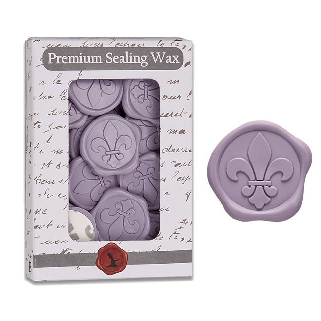 Adhesive Wax Seal Stickers 25PK - 1" Fleur de Lys