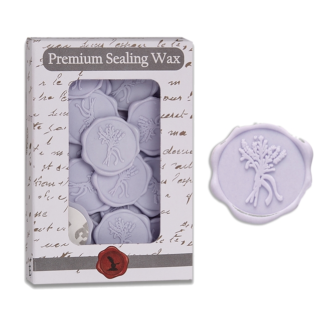 Lavender Bouquet Adhesive Wax Seals 25Pk Quick-Ship Stickers - 1" - Lavender