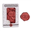 Two Hearts Adhesive Wax Seals 25Pk Quick-Ship Stickers - 1 1/4" - Red Pearl