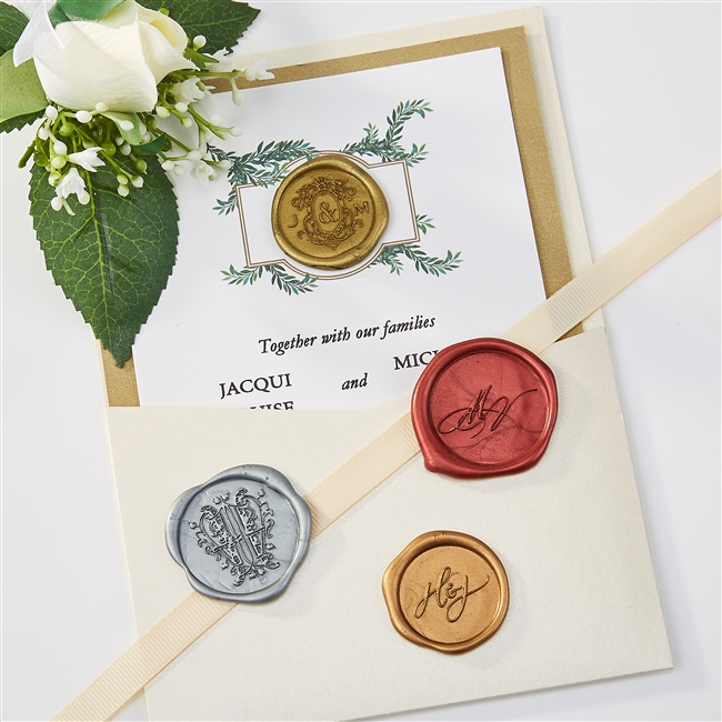 Self Adhesive Wedding Logo Wax Seal Stickers-Medium Sizes