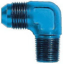 -10 AN to 3/4" NPT 90Â° Aeroquip Adapter Fitting