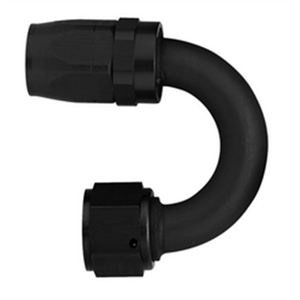 -12 AN Aeroquip 180Â° Reusable Hose End Black