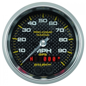 AutoMeter 200636-40 GPS Speedometer Marine Carbon Fiber Gauge