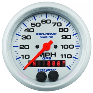 Auto Meter 200637 GPS Speedometer Marine White Gauge