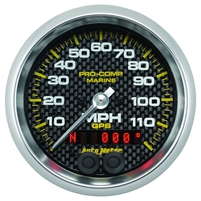 Auto Meter 200637-40 GPS Speedometer Marine Carbon Fiber Gauge