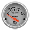 Auto Meter 200744-33 Oil Pressure Marine Silver Gauge