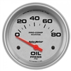 Auto Meter 200747-33 Oil Pressure Marine Silver Gauge