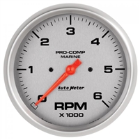 Auto Meter 200750-33 Tachometer Marine Silver Gauge