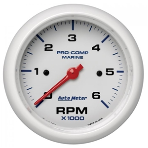 Auto Meter 200752 Tachometer Marine White Gauge