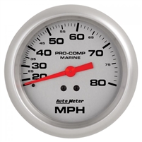 Auto Meter 200753 Mechanical Speedometer 0-80 MPH Marine Silver