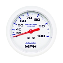 Auto Meter 200754 Mechanical Speedometer 0-100 MPH Marine White