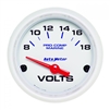 Auto Meter 200756 Voltmeter Marine White Gauge