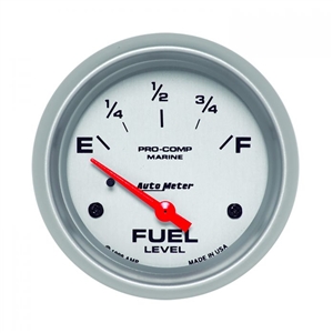 Auto Meter 200761-33 Fuel Level Silver Gauge