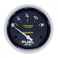 Auto Meter 200761-40 Fuel Level Carbon Fiber Gauge